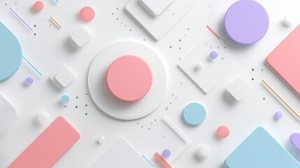 A minimalist white background with soft abstract geometric shapes creates a clean and modern design suitable for professional business use. Aesthetics combined with smooth gradients and precise lines