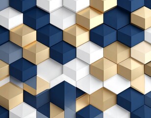 Obraz premium Abstract geometric pattern of interlocking cubes