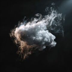 Abstract Cloud Formation: This image presents a visually captivating, abstract display of ethereal clouds illuminated, creating a scene that invokes wonder and imagination.