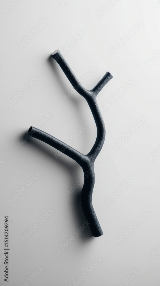 Poster abstract tree branch: an abstract representation of a tree branch, with its unique shape and form is