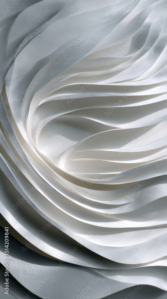 Poster ethereal architectural wave: a mesmerizing architectural sculpture unfolds in a symphony of curves a
