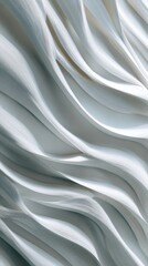 Obraz premium Elegant Swirls of Texture: Captivating close-up of graceful, undulating waves of textured, white, evoking a sense of calm and fluidity.