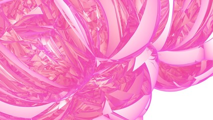 Abstract background in the form of glass pink balls.
