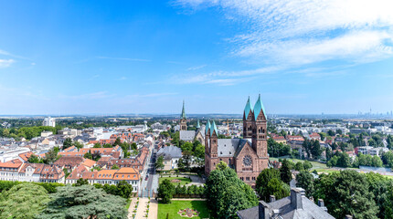 scenic aerial skyline view of Bad Homburg