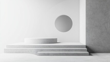 Minimalist Concrete Stage Design: Modern Architectural Showcase