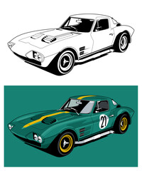 1970 Green Muscle Car legend