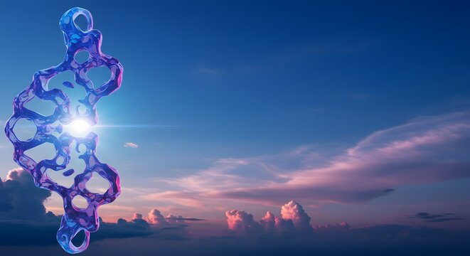 an abstract representation of connection on sky background