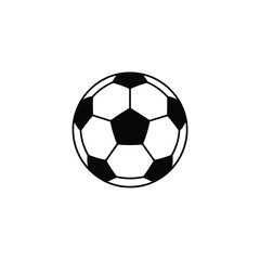 Obraz premium Flat of Football with Black and White Pattern on Transparent