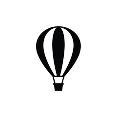 Fototapeta premium Hot Air Balloon Isolated, Upward Journey with Transparent Background, Simple Icon