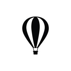 Obraz premium Hot Air Balloon Minimalist Silhouette on Transparent Background Icon