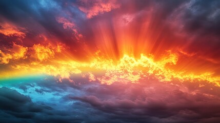 Fiery Sunset Radiance: A Celestial Masterpiece