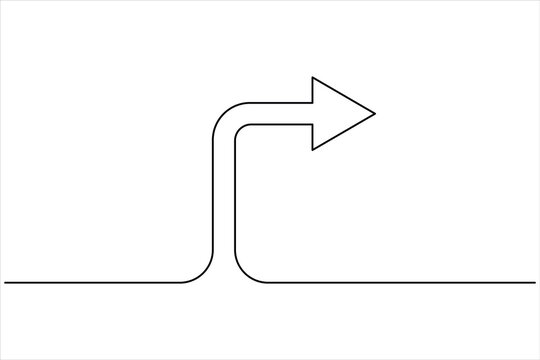 recommend clip art: A one line drawing of arrow symbol continuous single line art arrow design Vector illustration