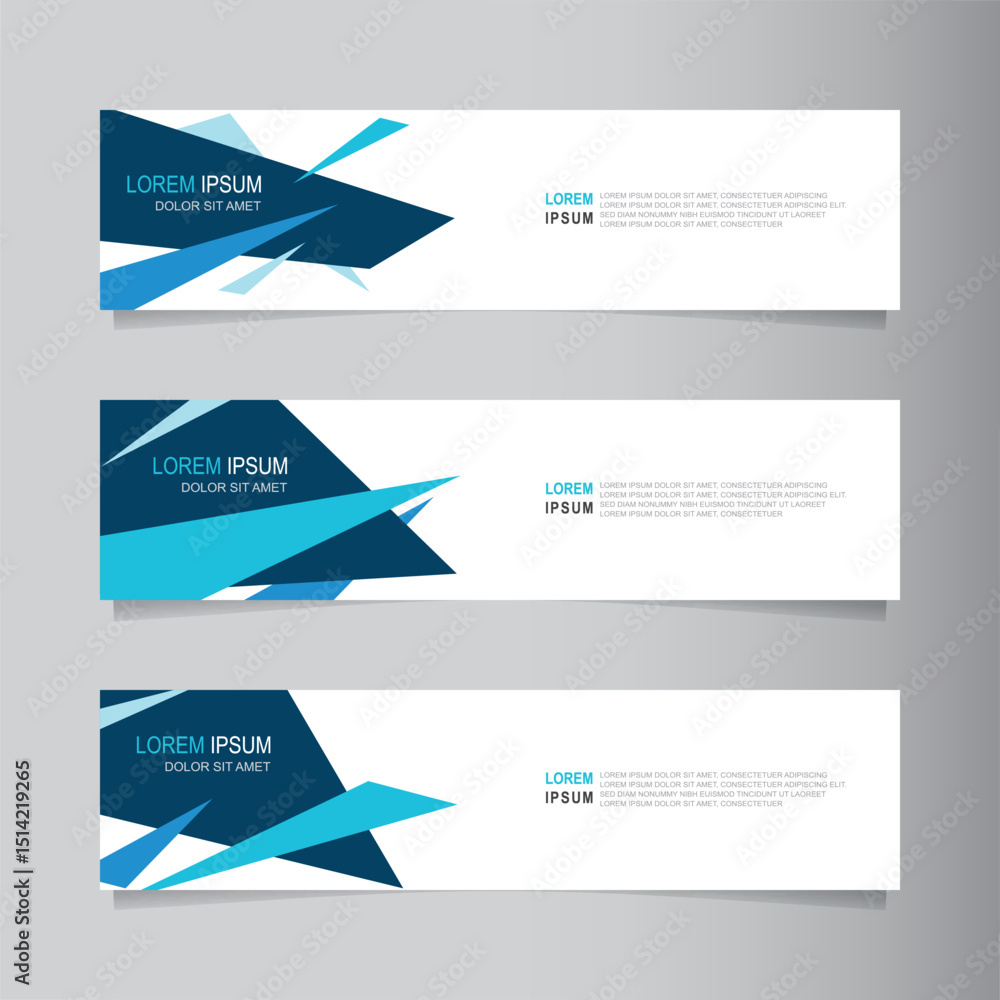 Poster vector abstract banner design web template. collection of abstract fluid banners. abstract geometric