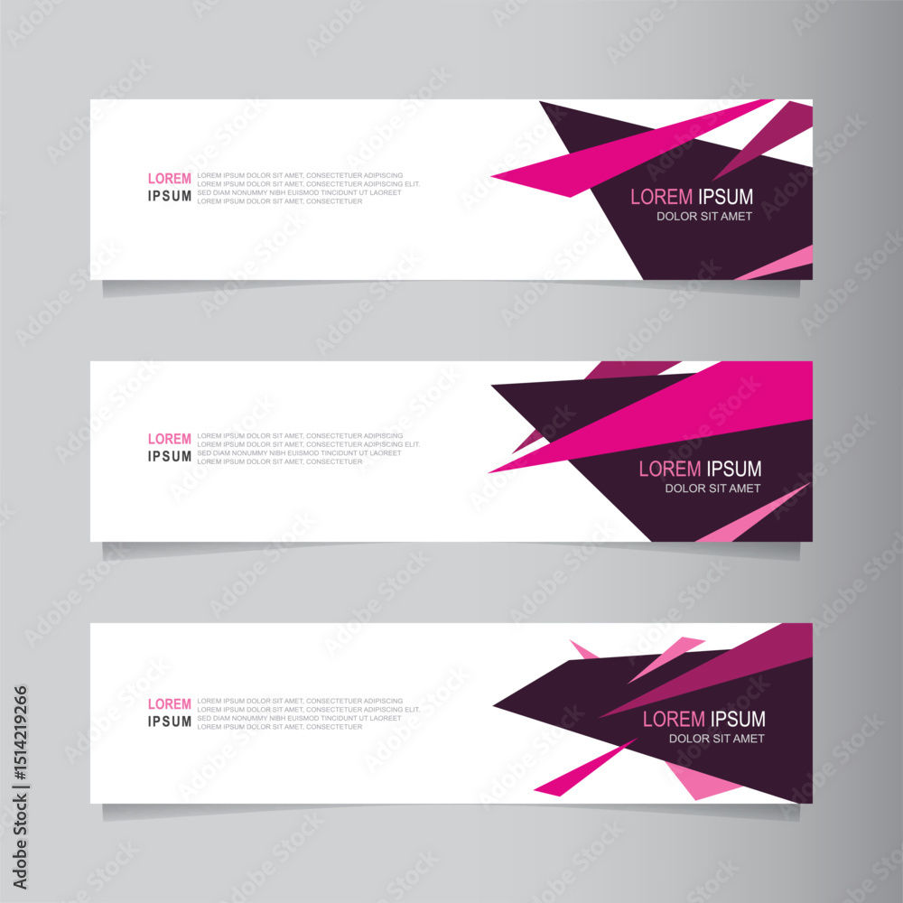 Poster vector abstract banner design web template. collection of abstract fluid banners. abstract geometric