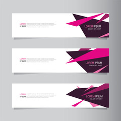 Vector abstract banner design web template. Collection of abstract fluid banners. Abstract geometric web design banner template isolated on grey background. Header - landing page Web Design Elements