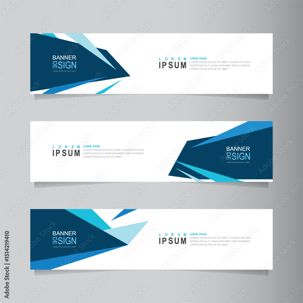 Poster vector abstract banner design web template. collection of abstract fluid banners. abstract geometric