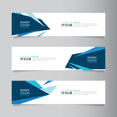 Vector abstract banner design web template. Collection of abstract fluid banners. Abstract geometric web design banner template isolated on grey background. Header - landing page Web Design Elements