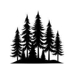 Fototapeta premium Pine Forest Silhouette