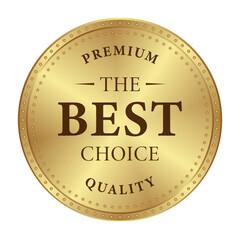Gold Premium Quality Badge Label Design