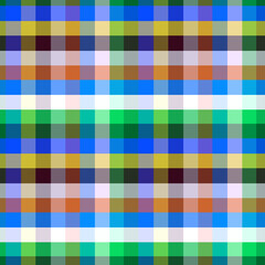 Colorful Plaid Gingham Checks Seamless Repeat 