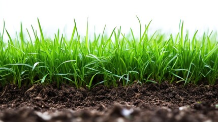 Vibrant Green Grass and Rich Soil: A Symbol of Nature's Renewal