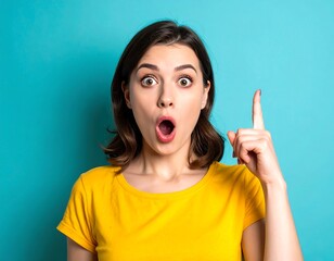 Woman with surprised expression