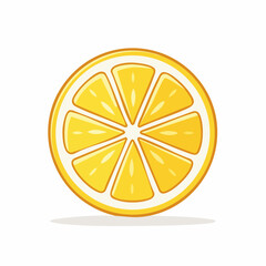 Bright lemon wedge in a modern clean style, ideal for drinks or recipes.