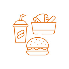 Fast Food Line Icons