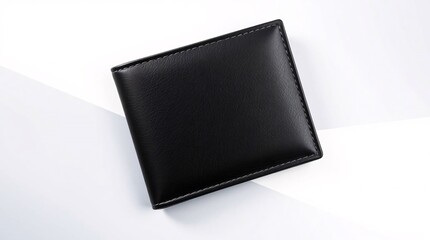Black Leather Bifold Wallet for Men: Elegant and Stylish Designer Accessory