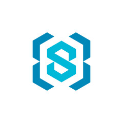 Modern Hexagonal S Tech Logo