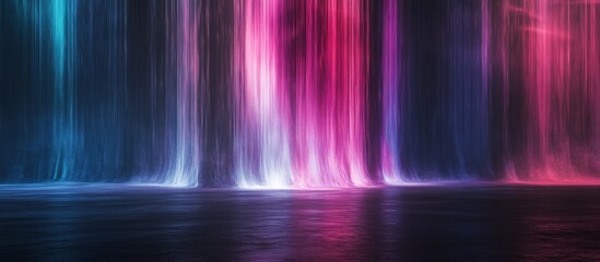 Neon waterfall backdrop