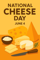 vector graphic of National Cheese Day ideal for National Cheese Day celebration.