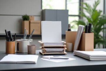 Naklejka premium Contemporary Office Supplies Organisation