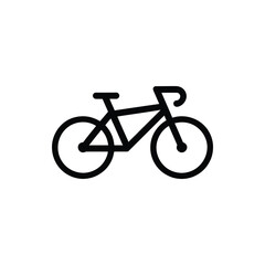 Obraz premium Road Bicycle Outline Icon on Transparent Background, Black Isolated Object