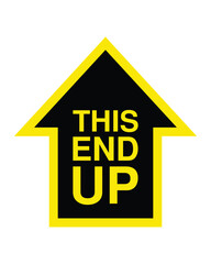 Download THIS END UP Sign - High-Quality Stock Image for Packaging and Handling Orientation