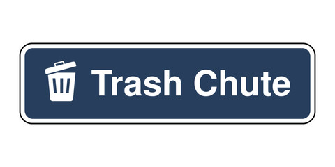 Download Trash Chute Sign High-Quality Stock Image - Waste Disposal and Facility Management Sign for Residential and Commercial Buildings
