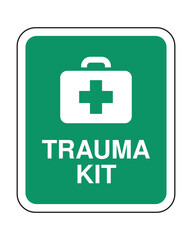 Fototapeta premium Download Trauma Kit Sign - High-Quality Stock Image for Emergency Medical Assistance and First Aid Accessibility