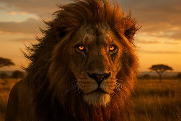 Naklejka premium portrait of a lion