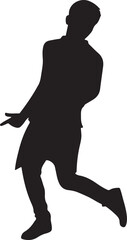 Dynamic Silhouette: A person's expressive silhouette strikes a dynamic pose, hinting at the graceful dance or captivating movement.