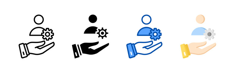 Manager icon set bundle. Multi style icon collection perfect for websites, apps, and presentations. Simple vector icon collection