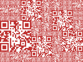 Abstract background. Seamless illustration of QR code pattern.