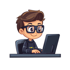 Junior Software Tester isolated on transparency background