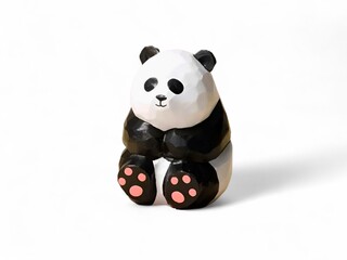 Hand-Carved Wooden Panda Figurine © Adi