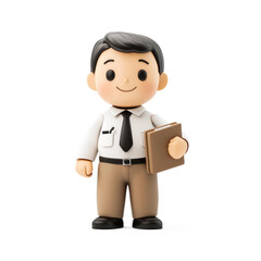 Loan Servicing Officer isolated on transparency background