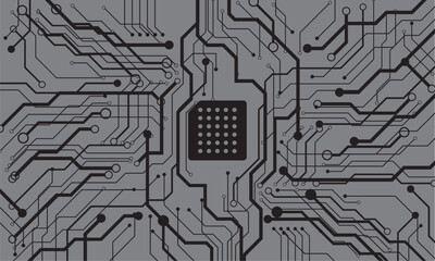 Green circuit board computer technology background vector