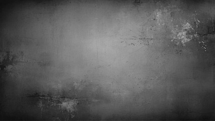 Elegant black background vector illustration with vintage distressed grunge texture, dark gray charcoal color paint, black stone or concrete wall, black banner.
