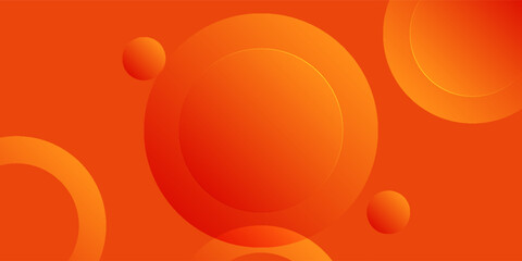 Abstract gradient orange background with circles. Vector illustration eps10