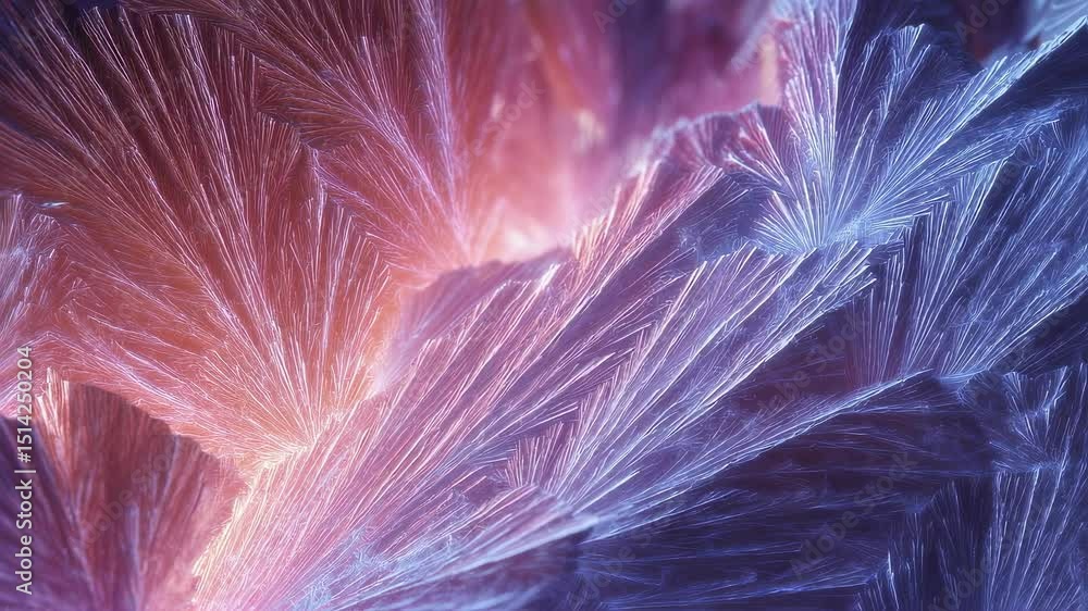Poster microscopic closeup showcasing intricate growth patterns and fine details on the surface texture of 