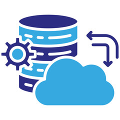 Data solid dual color icon. Simple vector icon design in solid color style. Editable vector format