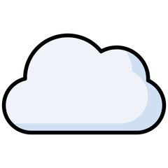 Cloud lineal color icon. Simple vector icon design in lineal color style. Editable vector format